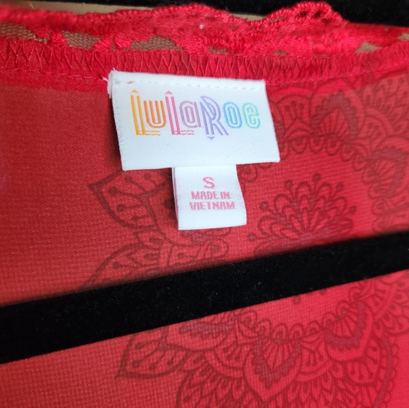 Red Sheer Kimono - Picture 3 of 3